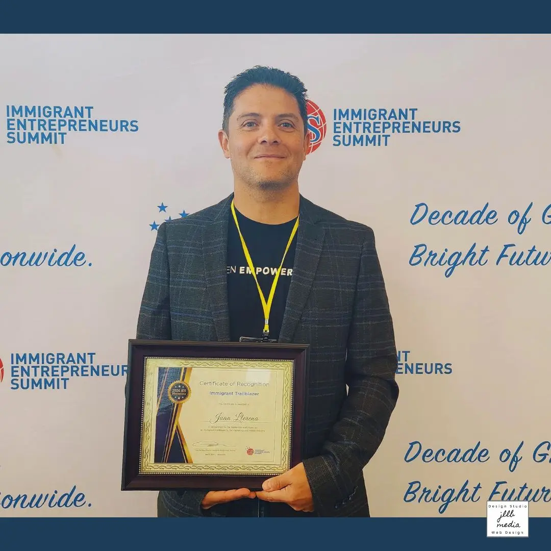 2024 IES Immigrant Trailblazer Juan Llerena - certificate of recognition