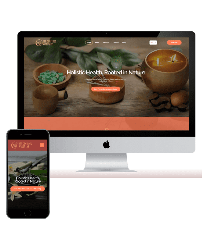 beecenteredwellness website capture jllbmedia - vamosentrepreneur - desktop&mobile