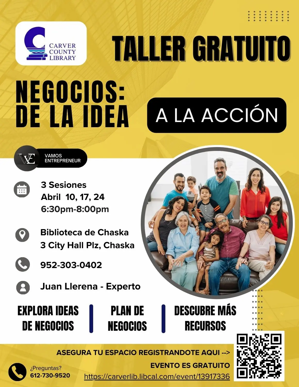 Business Workshops for aspiring entrepreneur and business owners, youth and adults delivered in English and Spanish at no cost.