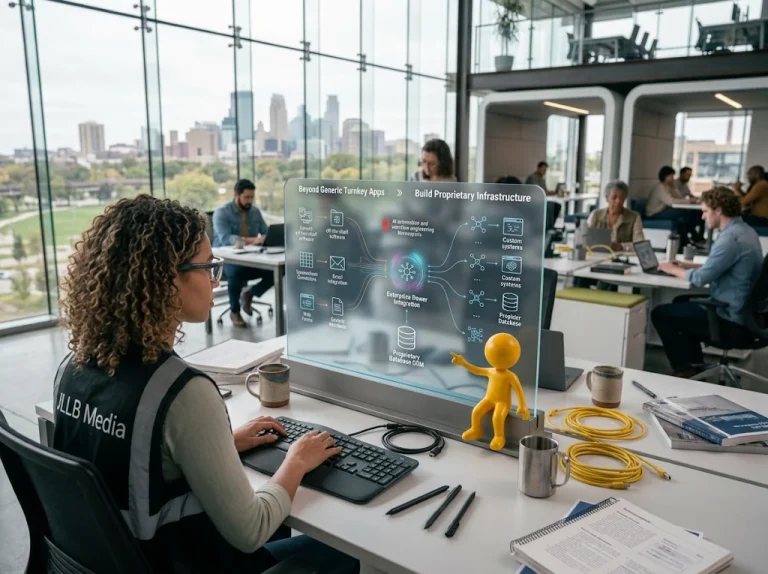 Software engineer at JLLB Media building custom database integrations and AI automation and workflow engineering Minneapolis solutions